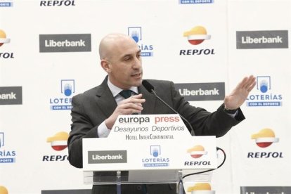 Luis Rubiales, presidente de la Federación Española de Fútbol.-TWITTER / EUROPA PRESS