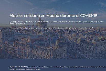 Imagen de la página web de la asociación en la que se ofrece el alquiler solidario. ECB