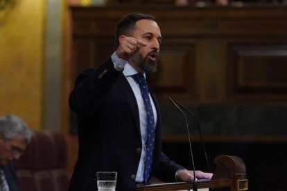Santiago Abascal, en el Congreso, el día 4.-DAVID CASTRO