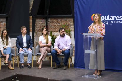 Carolina Blasco ofreció su balance de tres años de gobierno de Daniel de la Rosa en La Estación. TOMÁS ALONSO