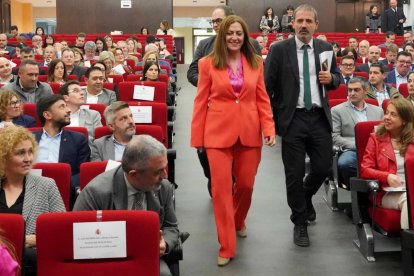 El secretario general de Infraestructuras, Xavier Flores, presenta en Castilla y León la situación y objetivos del Corredor Atlántico junto a la delegada del Gobierno Virginia Barcones y el Comisionado para el Corredor Atlántico José Antonio Sebastian. ICAL