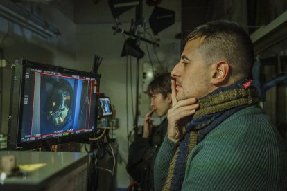 David Perez Sañudo, durante el rodaje del cortometraje 'Artesanía'.