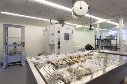 El Laboratorio de Arqueología Experimental es uno de los últimos que se han instalado en el Cenieh y que han agotado el espacio disponible.