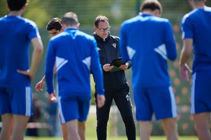 El todavía técnico jabato durante un entrenamiento.