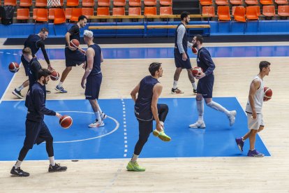 La rotación burgalesa se entrenó por última vez el jueves en El Plantío.