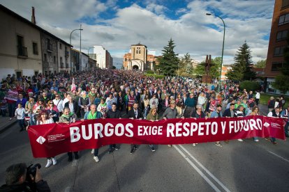 Salida de la manifestación desde Gamonal