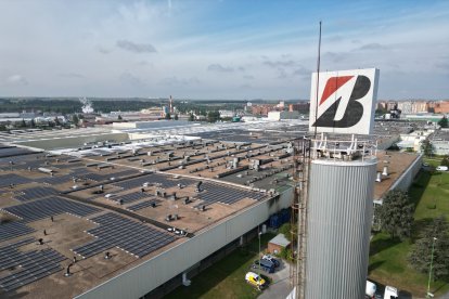 Imagen de los paneles solares instalados en Bridgestone.