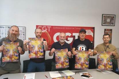 Presentación de la campaña de la CGT en Burgos para proteger a los trabajadores de la ola de calor.