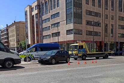 Imagen del accidente en la avenida de la Paz.