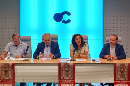 La directora general de Fundación Círculo, Laura Sebastián, durante la presentación del simposio en el que colabora la entidad junto a Fundación Ibercaja.