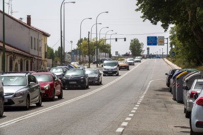 Acceso a Burgos hacia la calle Madrid, a la altura de la calle La Ventosa. TOMÁS ALONSO