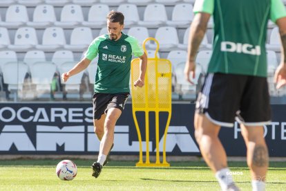 Atienza durante un entrenamiento.