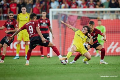 Imagen del partido entre el MIrandés y el Andorra