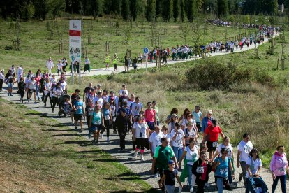 Instante de la IX Marcha Solidaria del Peñista.