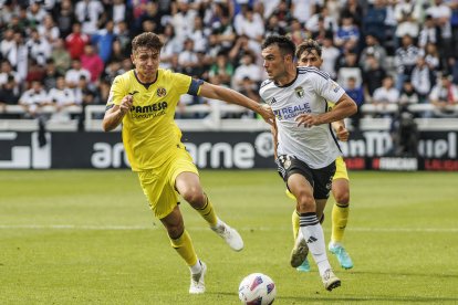 Álex Bermejo, durante el partido contra el Villarreal B.