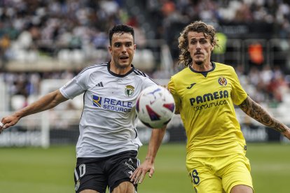 Álex Bermejo, durante el partido contra el Villarreal B.