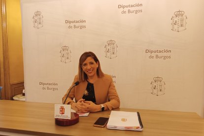 Nuria Barrio, portavoz del PSOE en la Diputación de Burgos.