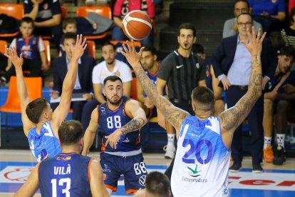 Didac Cuevas, durante el partido contra el Cáceres