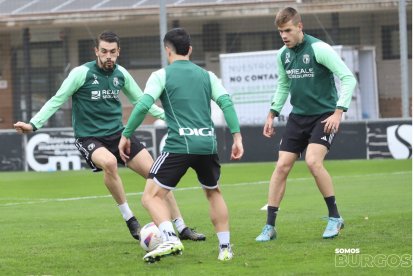 Imagen de un entrenamiento del Burgos CF.