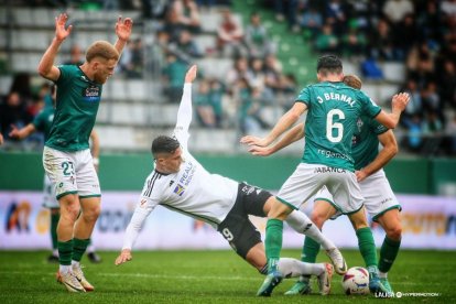 Imagen del partido entre el Ferrol y el Burgos CF.