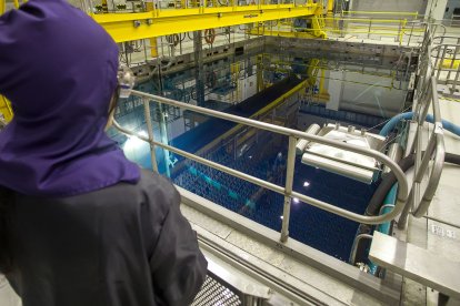 Interior de la central nuclear de Garoña.