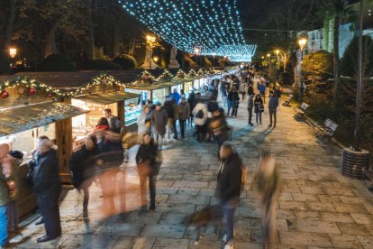 Vista parcial del mercado de Navidad.