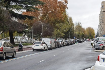 El diseño del carril bici de Reyes Católicos no tuvo en cuenta el espacio necesario para las personas con movilidad reducida.