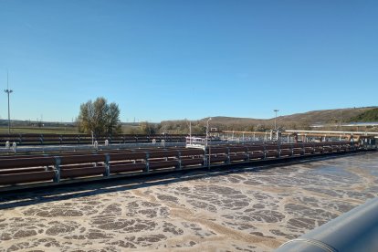 Vista de las instalaciones de la estación depuradora de aguas residuales de Burgos.