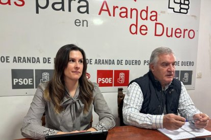 Ildefonso Sanz y Laura Jorge, del PSOE Aranda