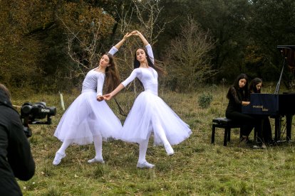 Un momento de la grabación de Papatzo en el Bosque de Villafría.