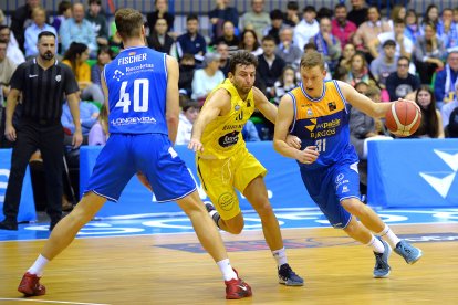 Miha Lapornik, durante el partido ante el Ourense.