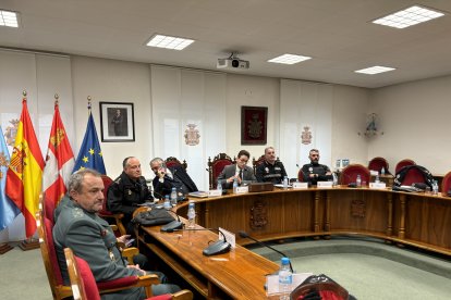 Imagen de la Junta de Seguridad celebrada esta mañana en Aranda