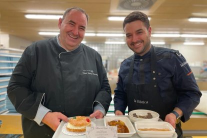 Víctor Manuel Hernando y Ricardo Temiño, artífices del menú especial de Reyes del HUBU.