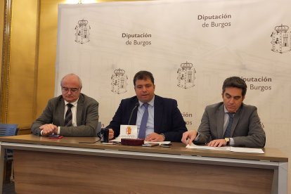 Instante de la presentación del convenio de colaboración.