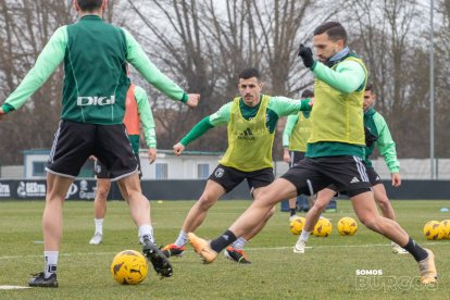 Imagen de un entrenamiento del Burgos CF.