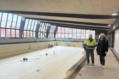 La piscina cubierta de Aranda está finalizando la obra de rehabilitación