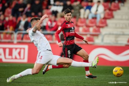 Carlos Martín, durante el partido contra el Eldense.