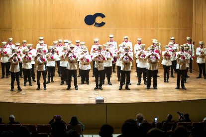 Las formaciones musicales de las hermandes y cofradías tocaron ayer en el salón del Círculo.