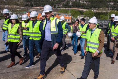 Visita de empresarios de Burgos a la Estación Depuradora de Aguas, ubicada en Villalonquéjar.