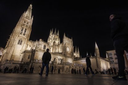 Imagen de la Catedral de Burgos con la nueva iluminación.