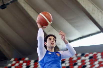 Pacheco en el entrenamiento en A Coruña