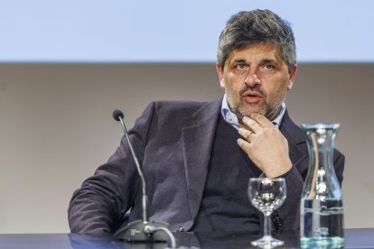 Marcelo Figoli, durante su nombramiento oficial como presidente del Burgos CF.