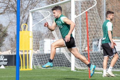 Curro, durante el entrenamiento.