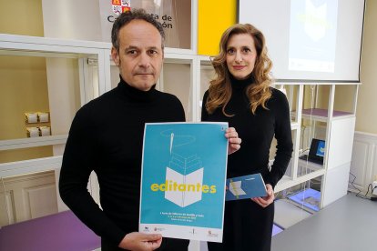 Héctor Escobar y Mar Sancho presentaron este viernes la feria 'Editantes'.