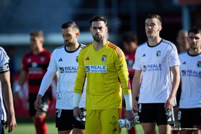 Imagen del partido entre el Mirandés y el Burgos.