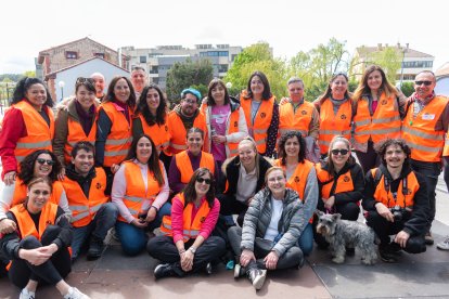 El equipo de Prosame, al pie del cañón durante la Marcha Solidaria.