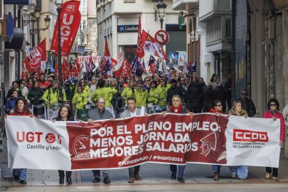 Manifestación del 1 de Mayo en Burgos.