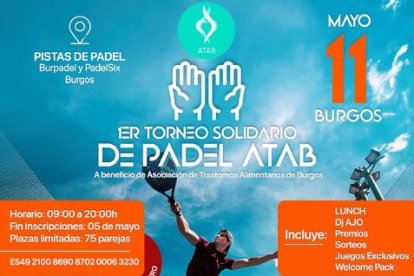 Cartel del primer torneo de pádel benéfico ATAB.