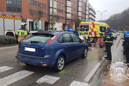 Imagen de un atropello en la avenida Castilla y León.