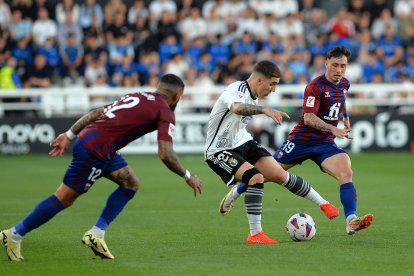 Imagen de Montiel durante el partido contra el Eldense.